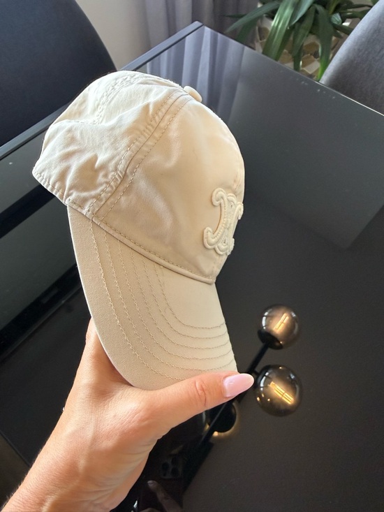 Celine Cream Logo Baseball Cap main image 4